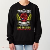 Distressed Patriotic Proud Taiwanese Skull Taiwan Flag Wings Cool Gift Women's Sweatshirt thumb 0
