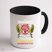 Distressed Patriotic Proud Taiwanese Skull Taiwan Flag Wings Cool Gift Coffee Mug thumb 1