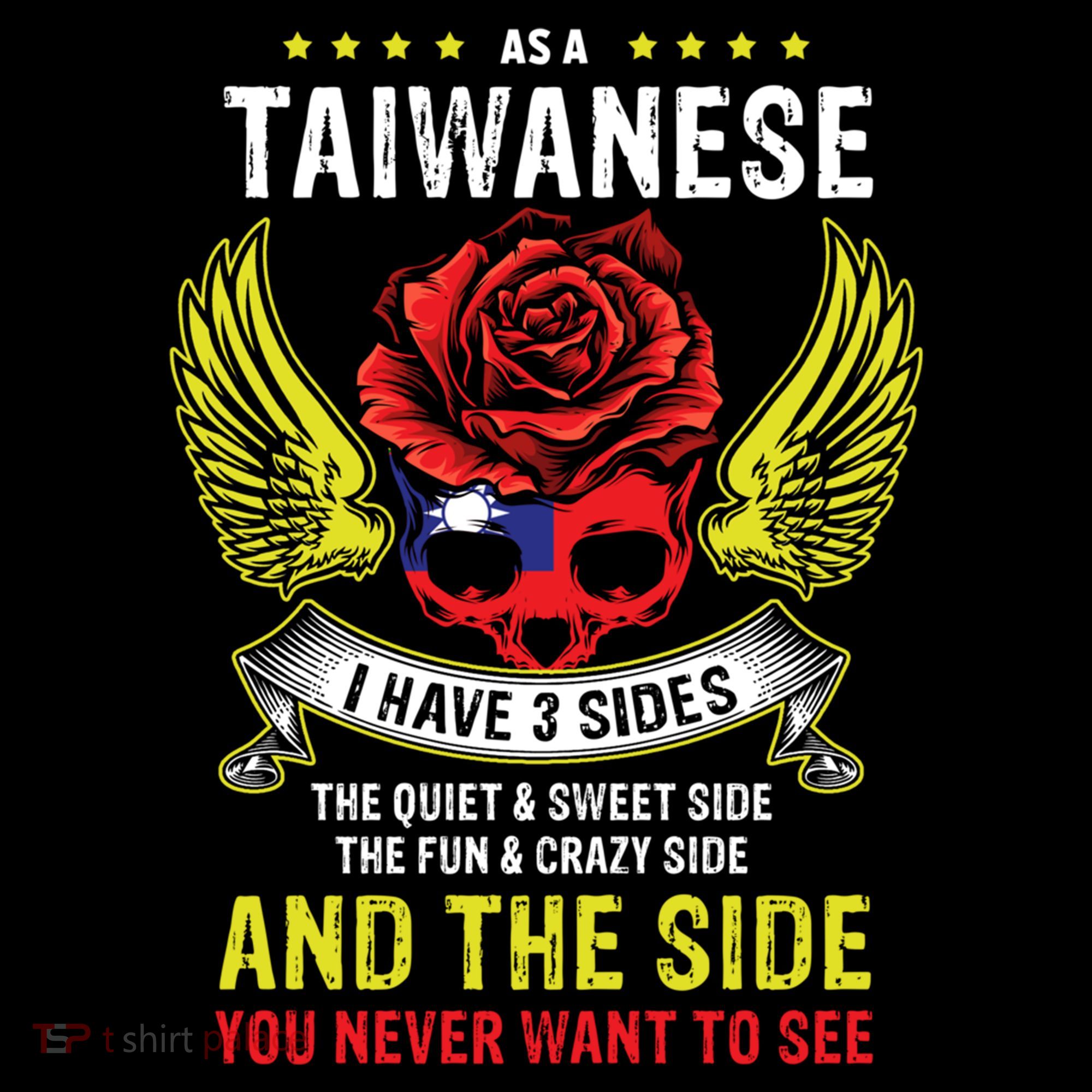 Distressed Patriotic Proud Taiwanese Skull Taiwan Flag Wings Cool Gift Coffee Mug