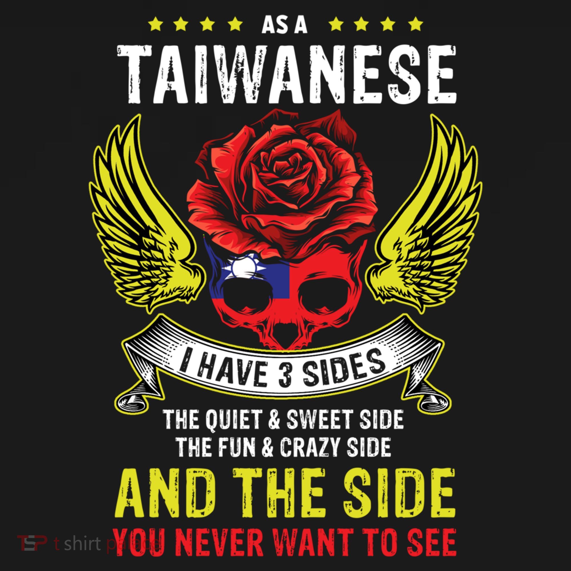 Distressed Patriotic Proud Taiwanese Skull Taiwan Flag Wings Cool Gift Women's Hoodie