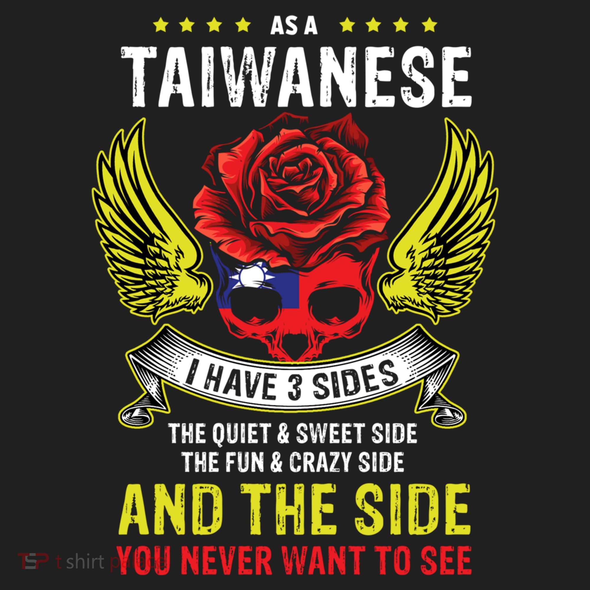 Distressed Patriotic Proud Taiwanese Skull Taiwan Flag Wings Cool Gift Hat