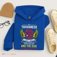 Distressed Patriotic Proud Taiwanese Skull Taiwan Flag Wings Cool Gift Hoodie thumb 4