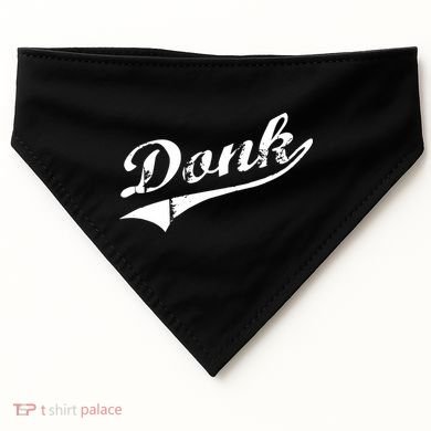 Donk Poker Player Retro Distressed Style USA-Made Doggie Bandana