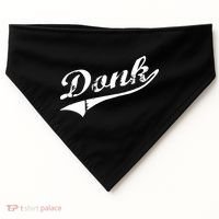 Donk Poker Player Retro Distressed Style USA-Made Doggie Bandana thumb 0