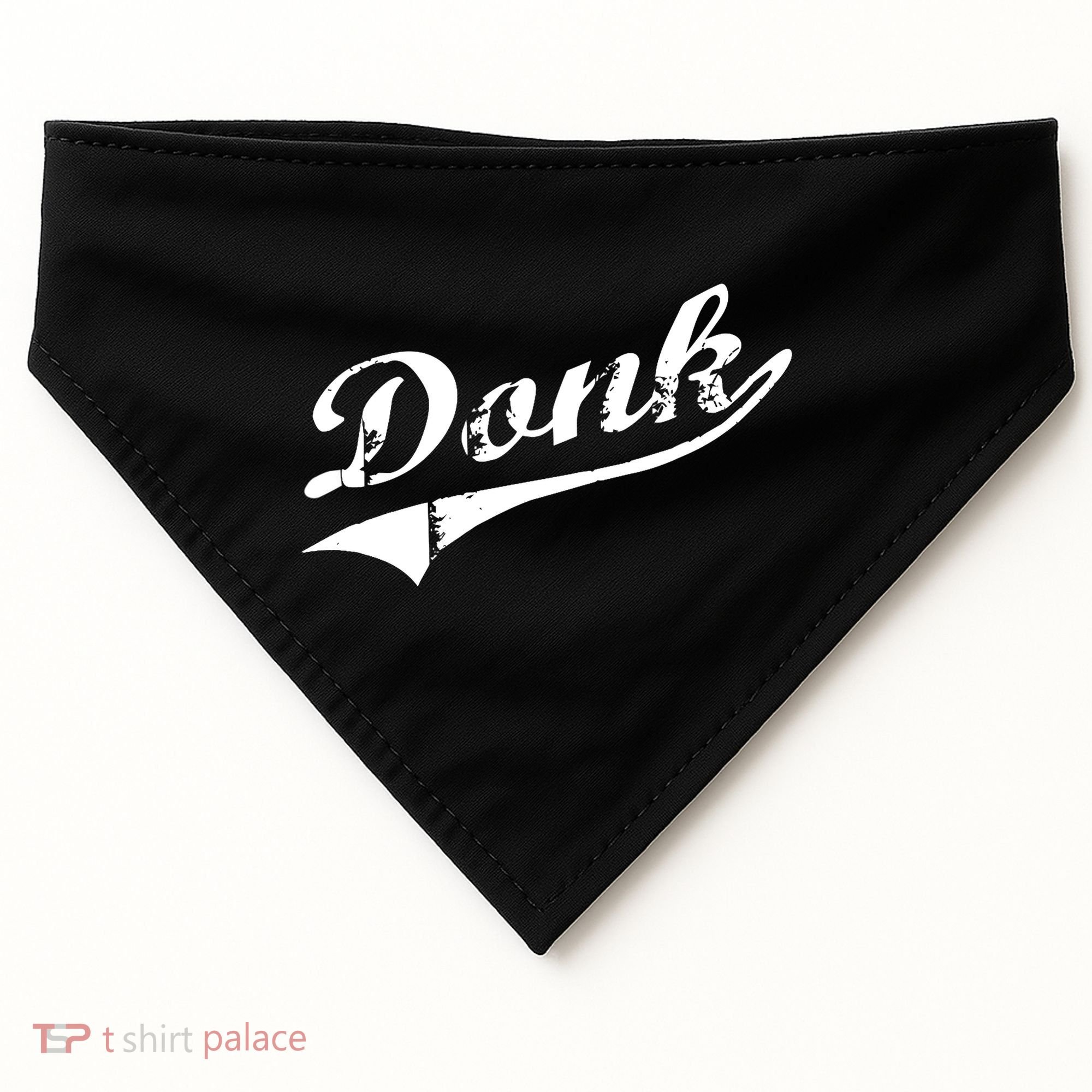 Donk Poker Player Retro Distressed Style USA-Made Doggie Bandana