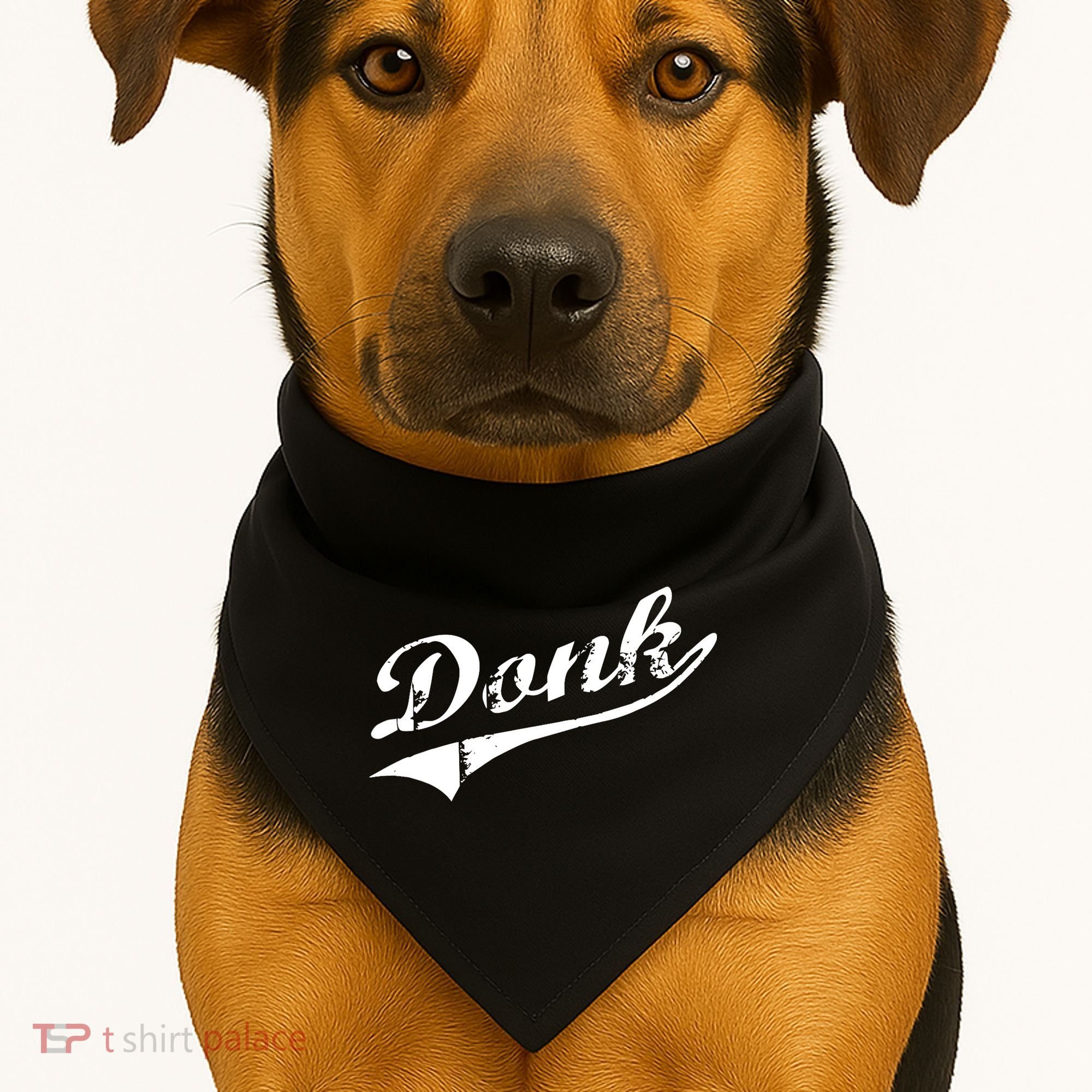 Donk Poker Player Retro Distressed Style USA-Made Doggie Bandana