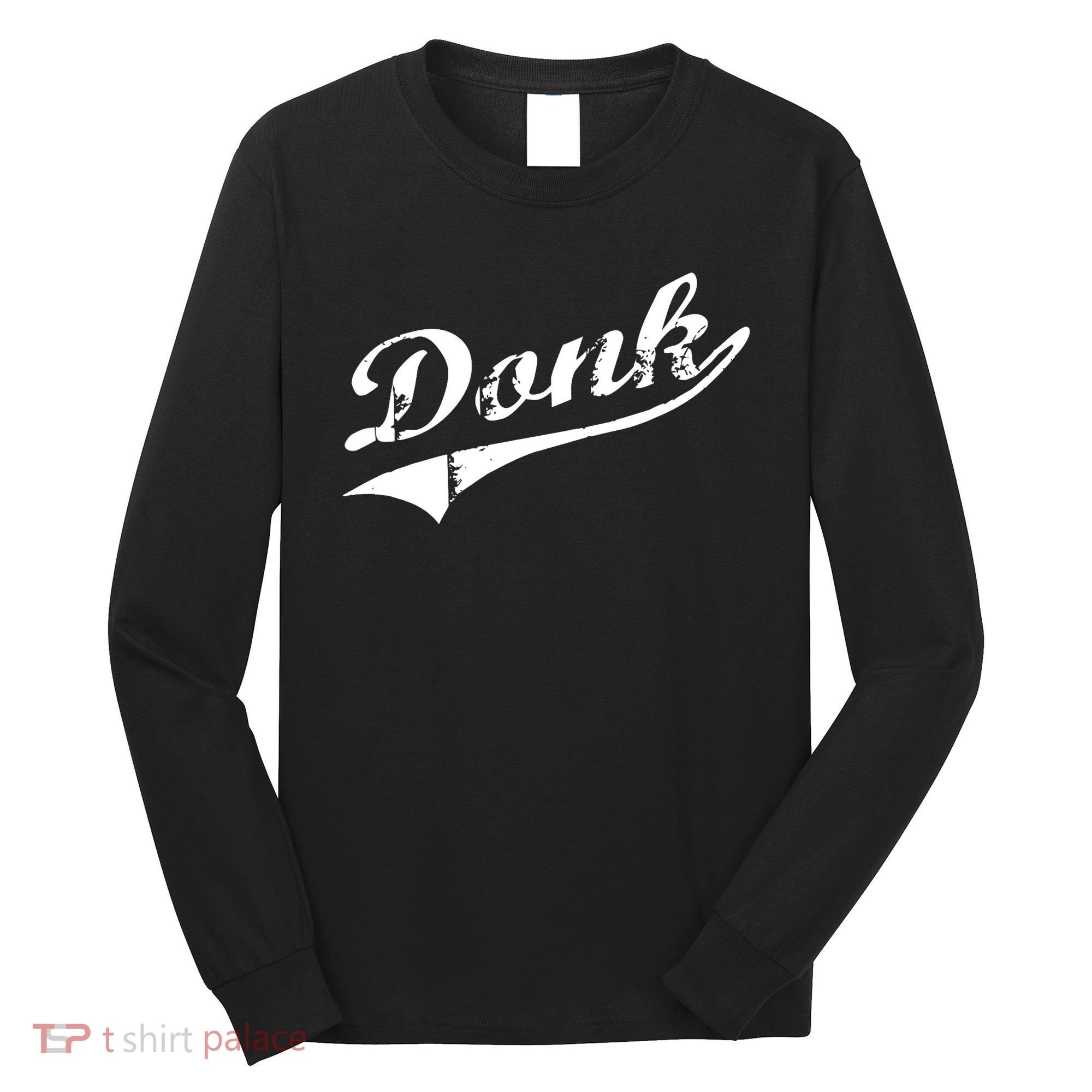Donk Poker Player Retro Distressed Style Long Sleeve Shirt