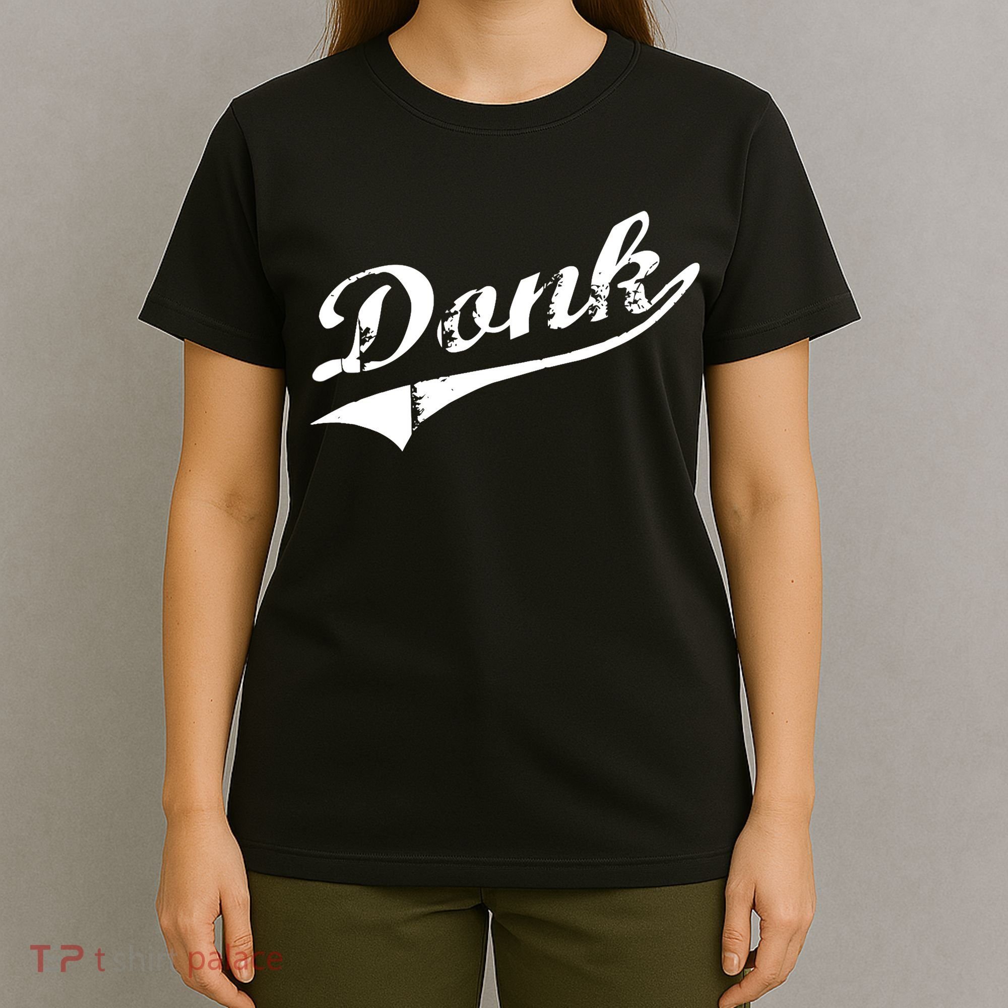 Donk Poker Player Retro Distressed Style T-Shirt