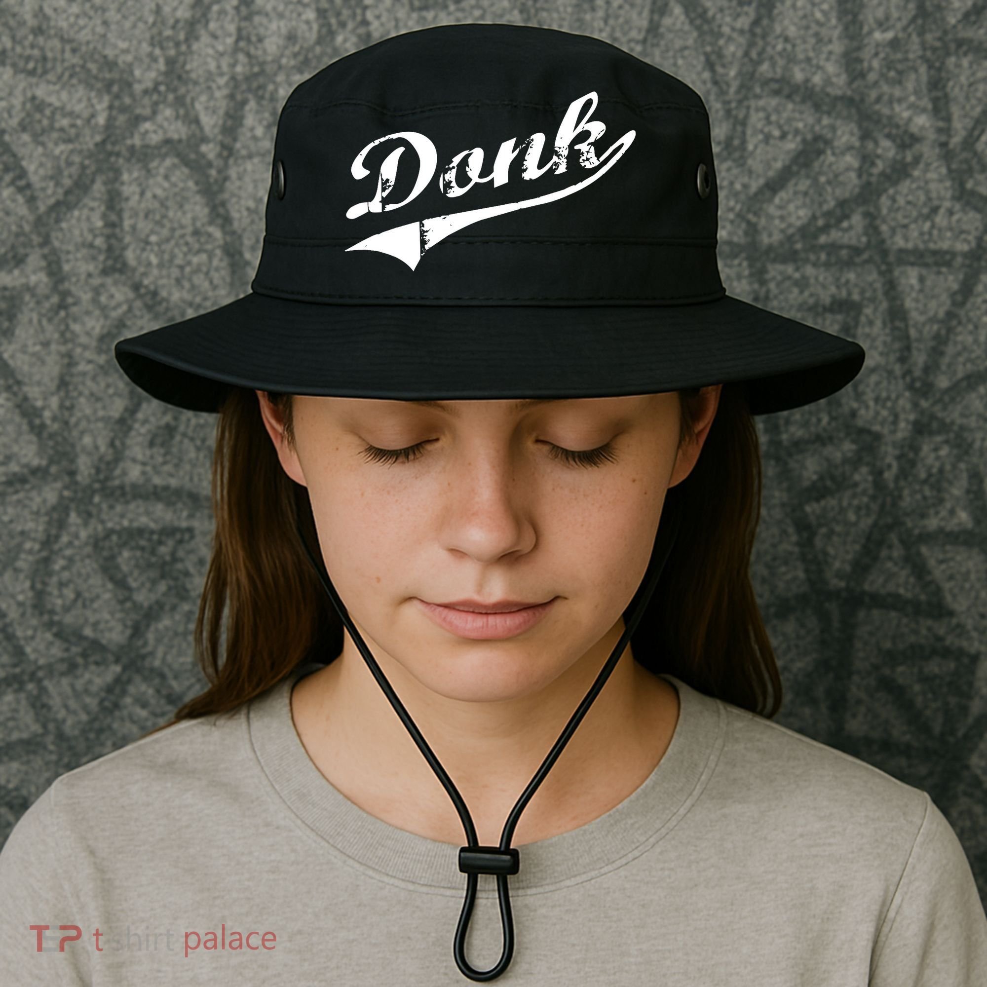 Donk Poker Player Retro Distressed Style Bucket Hat
