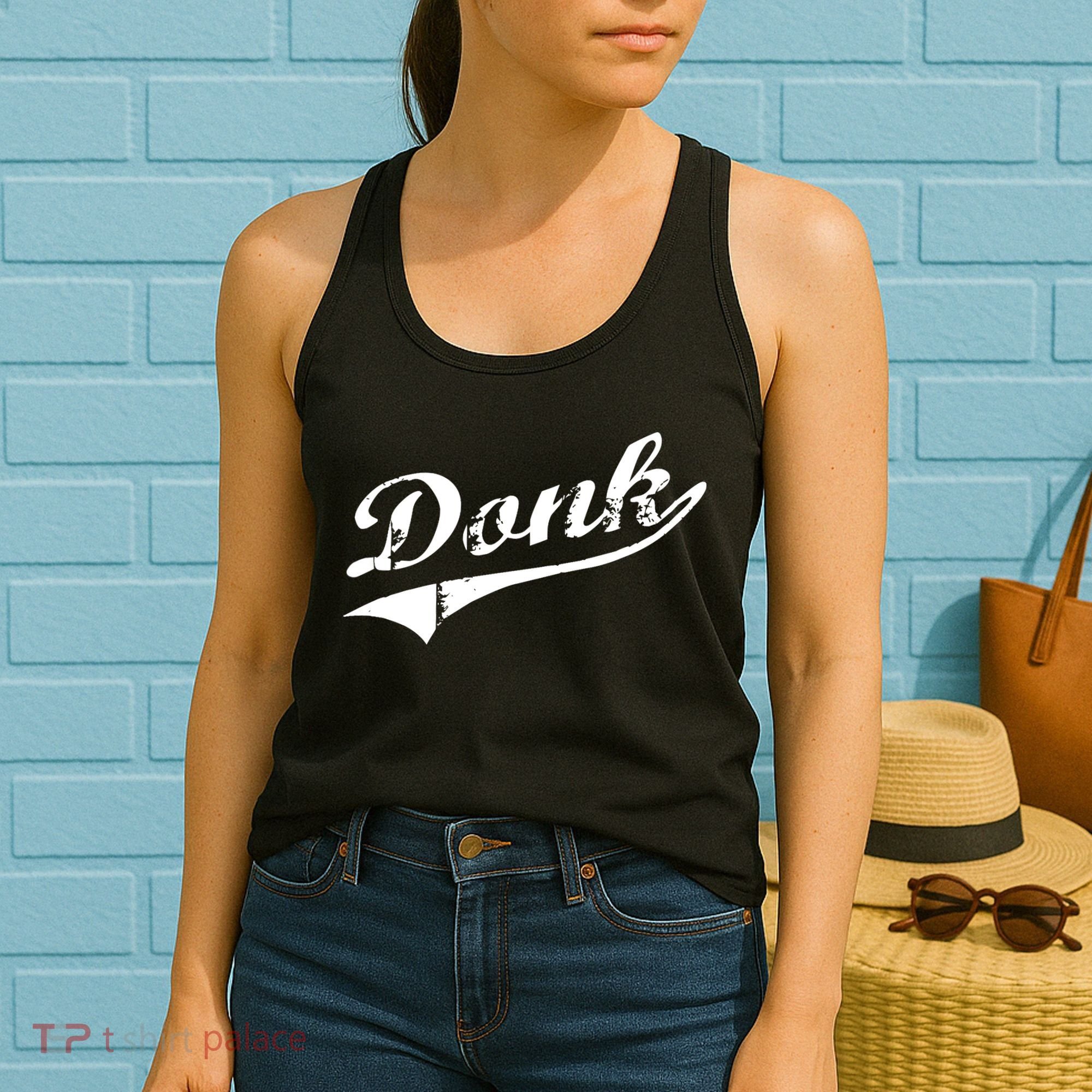 Donk Poker Player Retro Distressed Style Women's Tank Top