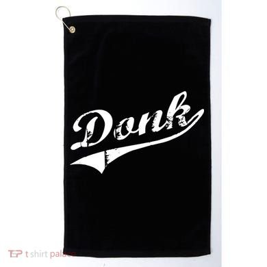 Donk Poker Player Retro Distressed Style Golf Towel