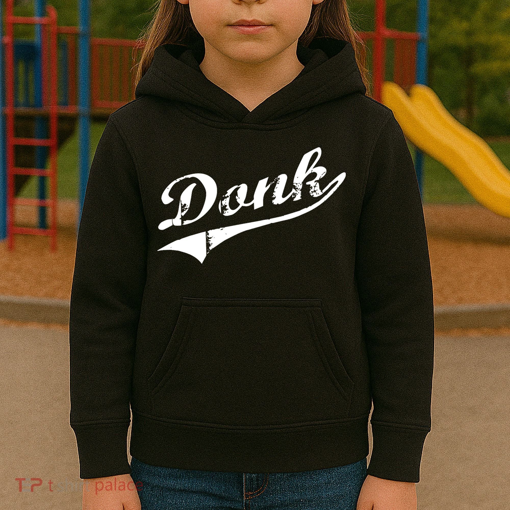 Donk Poker Player Retro Distressed Style Kids Hoodie