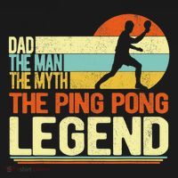 Dad Ping Pong Player Paddle Ball Ping Pong Legend Retro Backpack thumb 2