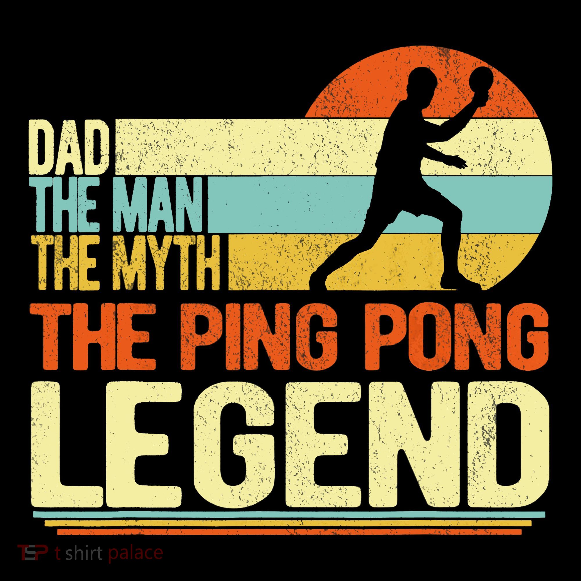 Dad Ping Pong Player Paddle Ball Ping Pong Legend Retro Backpack