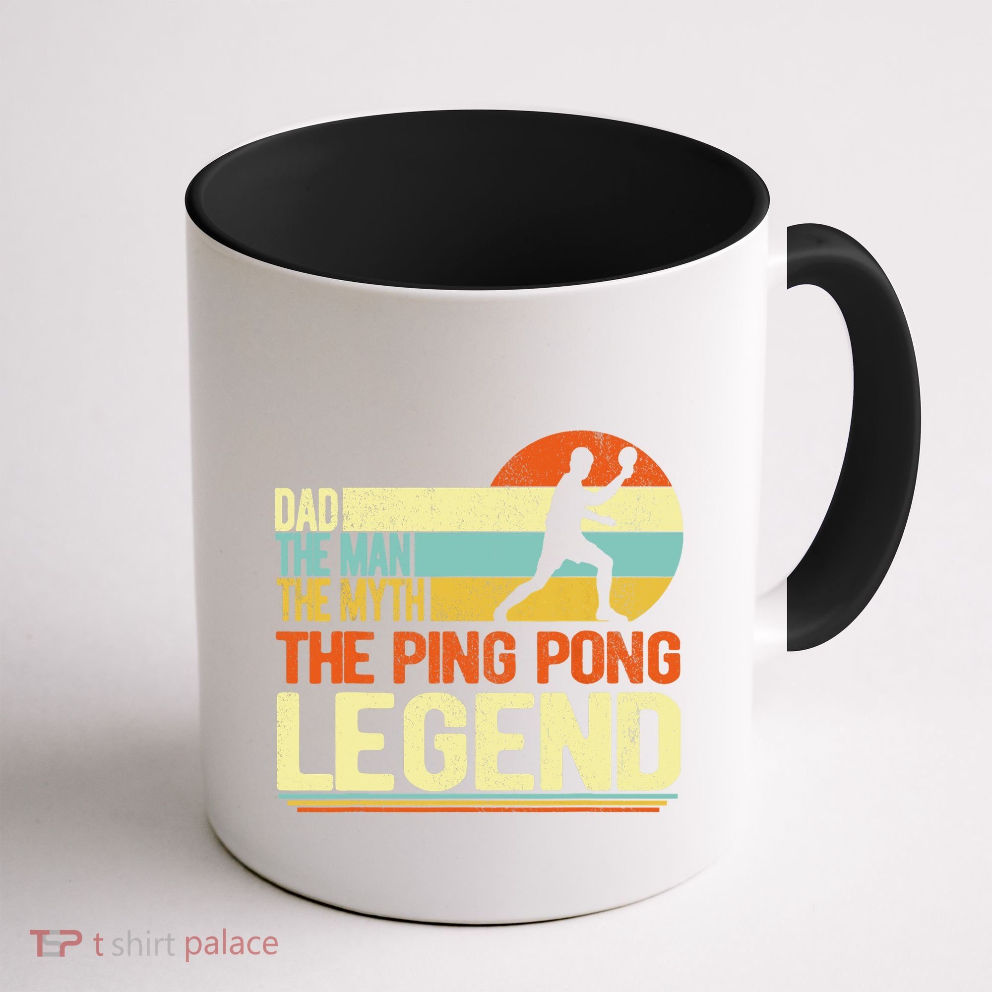 Dad Ping Pong Player Paddle Ball Ping Pong Legend Retro Coffee Mug