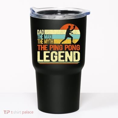 Dad Ping Pong Player Paddle Ball Ping Pong Legend Retro Tumbler