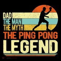 Dad Ping Pong Player Paddle Ball Ping Pong Legend Retro Ornament thumb 1
