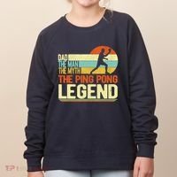 Dad Ping Pong Player Paddle Ball Ping Pong Legend Retro Women's Sweatshirt thumb 0
