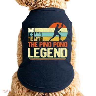 Dad Ping Pong Player Paddle Ball Ping Pong Legend Retro Doggie Tank