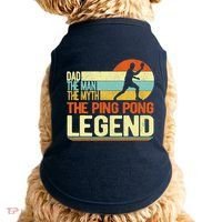 Dad Ping Pong Player Paddle Ball Ping Pong Legend Retro Doggie Tank thumb 0