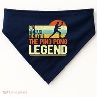 Dad Ping Pong Player Paddle Ball Ping Pong Legend Retro USA-Made Doggie Bandana thumb 0