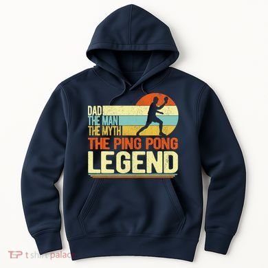 Dad Ping Pong Player Paddle Ball Ping Pong Legend Retro Hoodie