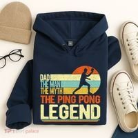 Dad Ping Pong Player Paddle Ball Ping Pong Legend Retro Hoodie thumb 4