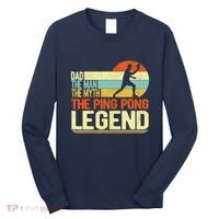 Dad Ping Pong Player Paddle Ball Ping Pong Legend Retro Long Sleeve Shirt thumb 0