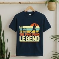 Dad Ping Pong Player Paddle Ball Ping Pong Legend Retro T-Shirt thumb 2