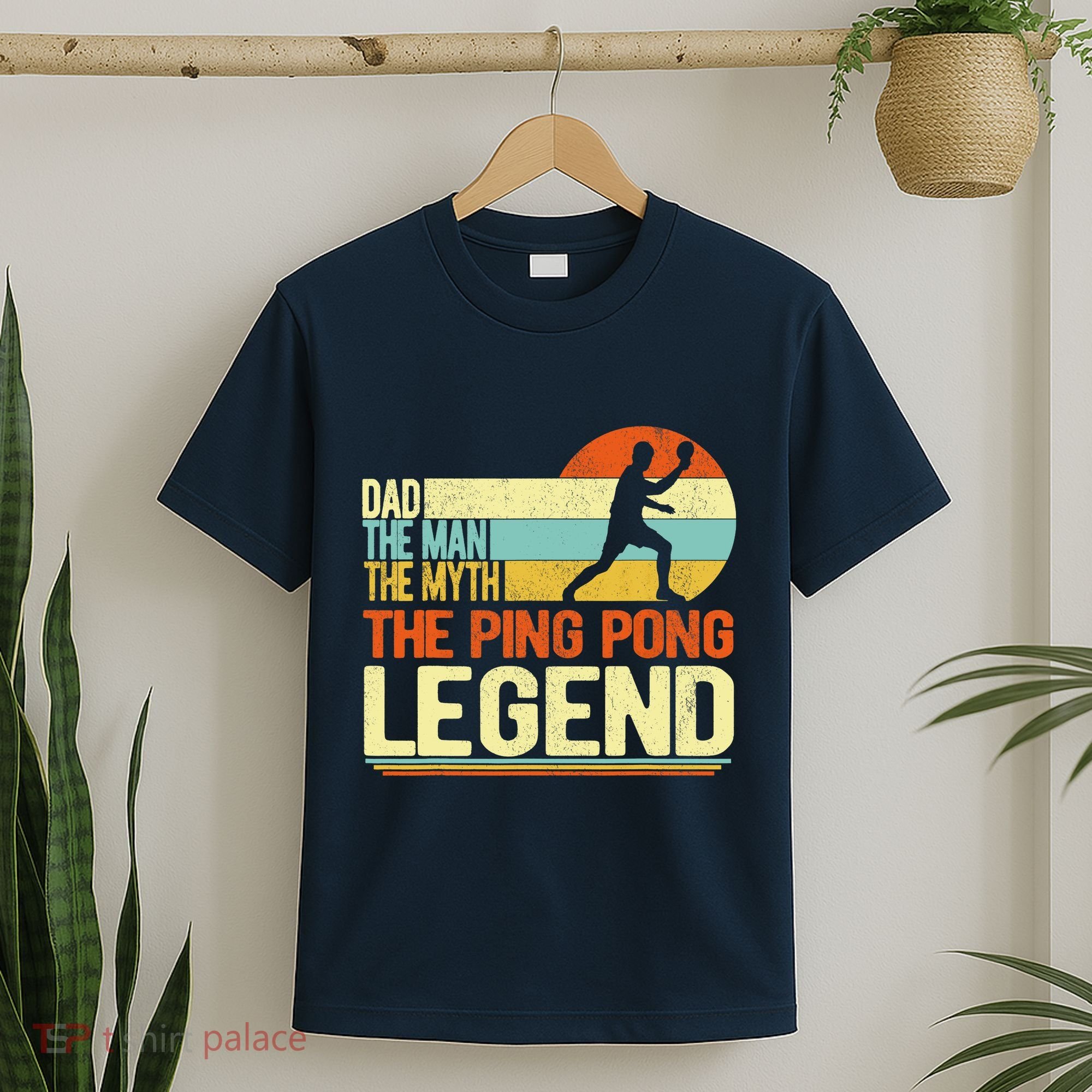 Dad Ping Pong Player Paddle Ball Ping Pong Legend Retro T-Shirt