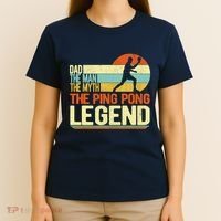 Dad Ping Pong Player Paddle Ball Ping Pong Legend Retro T-Shirt thumb 4