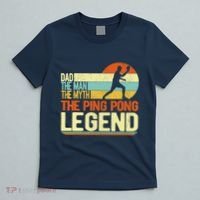Dad Ping Pong Player Paddle Ball Ping Pong Legend Retro T-Shirt thumb 5