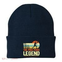 Dad Ping Pong Player Paddle Ball Ping Pong Legend Retro Beanie thumb 0