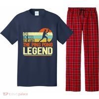 Dad Ping Pong Player Paddle Ball Ping Pong Legend Retro Pajama Set thumb 0