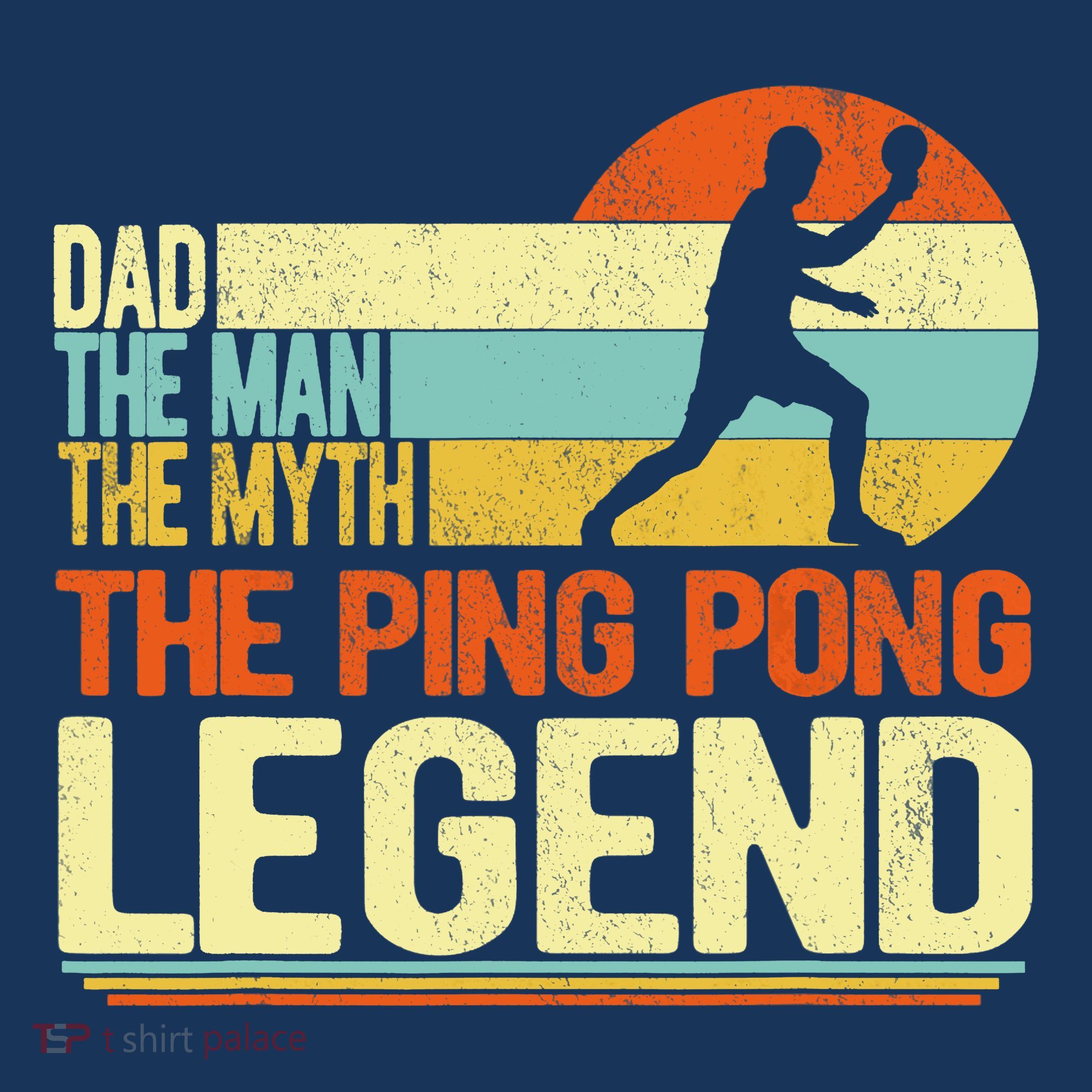 Dad Ping Pong Player Paddle Ball Ping Pong Legend Retro Polo