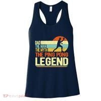 Dad Ping Pong Player Paddle Ball Ping Pong Legend Retro Women's Tank Top thumb 0