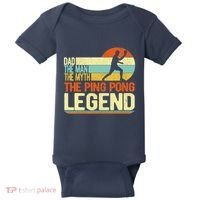 Dad Ping Pong Player Paddle Ball Ping Pong Legend Retro Baby Bodysuit thumb 0