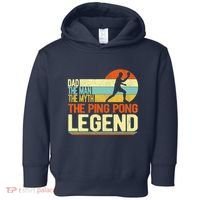 Dad Ping Pong Player Paddle Ball Ping Pong Legend Retro Toddler Hoodie thumb 0