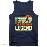 Dad Ping Pong Player Paddle Ball Ping Pong Legend Retro Tank Top thumb 0
