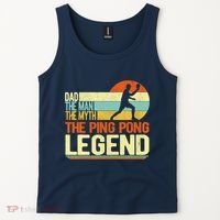 Dad Ping Pong Player Paddle Ball Ping Pong Legend Retro Tank Top thumb 2