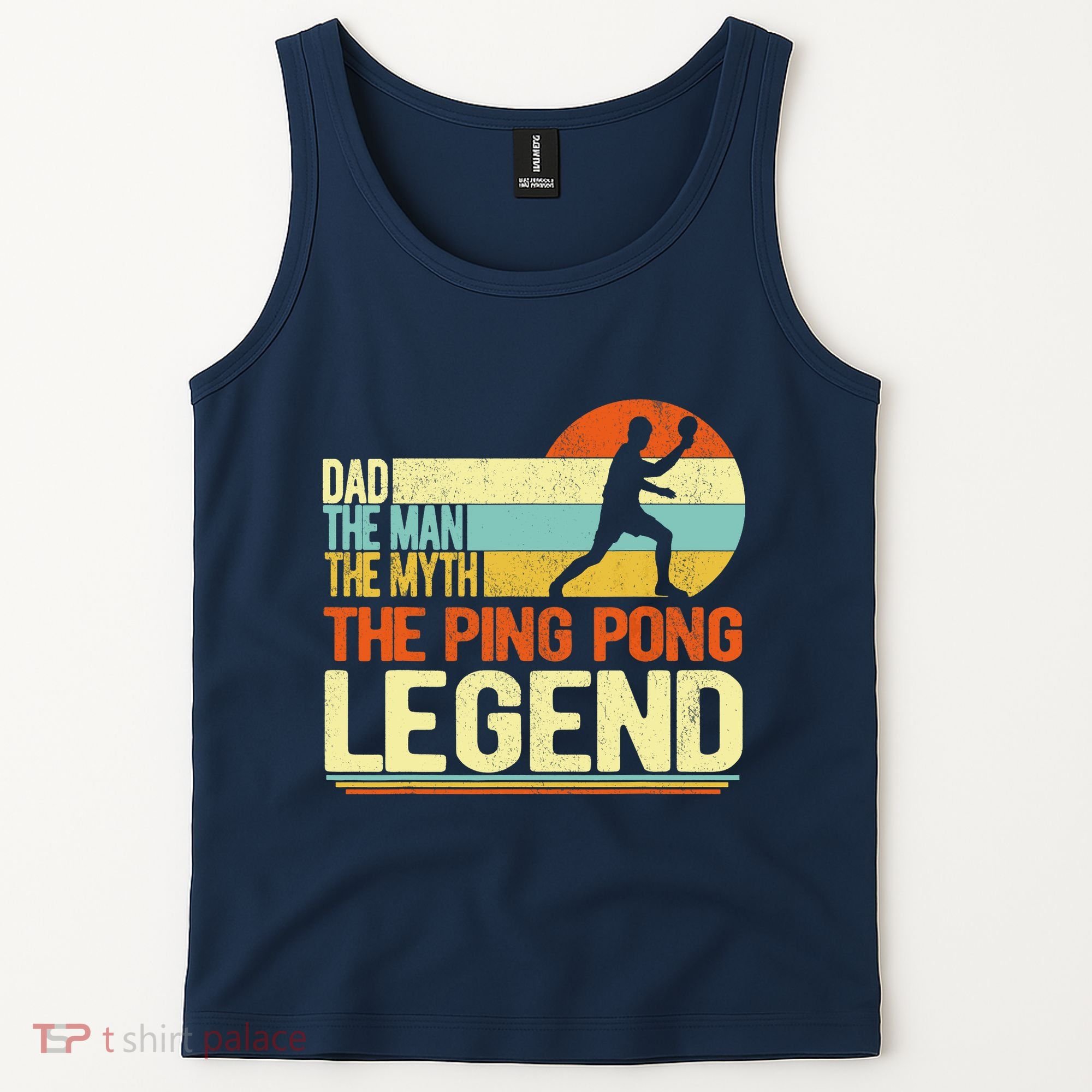 Dad Ping Pong Player Paddle Ball Ping Pong Legend Retro Tank Top