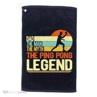 Dad Ping Pong Player Paddle Ball Ping Pong Legend Retro Golf Towel thumb 0