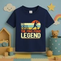 Dad Ping Pong Player Paddle Ball Ping Pong Legend Retro Toddler T-Shirt thumb 3