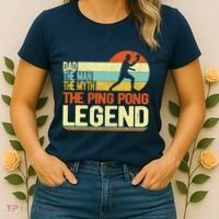 Dad Ping Pong Player Paddle Ball Ping Pong Legend Retro Women's T-Shirt thumb 2