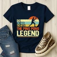 Dad Ping Pong Player Paddle Ball Ping Pong Legend Retro Women's T-Shirt thumb 3