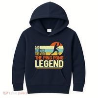 Dad Ping Pong Player Paddle Ball Ping Pong Legend Retro Kids Hoodie thumb 0