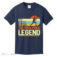 Dad Ping Pong Player Paddle Ball Ping Pong Legend Retro Kids T-Shirt thumb 0