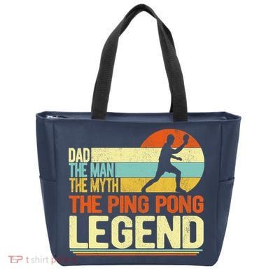 Dad Ping Pong Player Paddle Ball Ping Pong Legend Retro Tote Bag