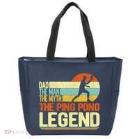 Dad Ping Pong Player Paddle Ball Ping Pong Legend Retro Tote Bag thumb 0
