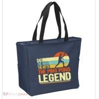 Dad Ping Pong Player Paddle Ball Ping Pong Legend Retro Tote Bag thumb 2